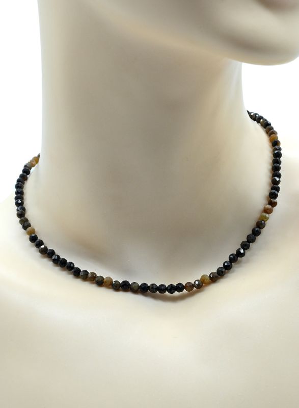 Choker made of sapphire ball 4mm, 38cm