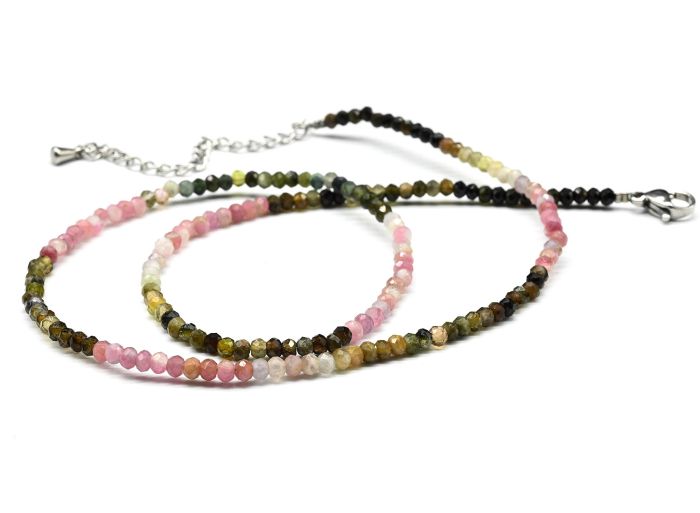 Rondel tourmaline choker 3*2mm, 40cm