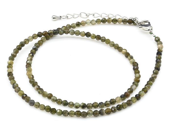 Choker made of tourmaline green ball 3mm, 41cm