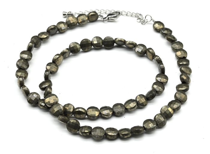 Pyrite choker circle 6mm, 39cm