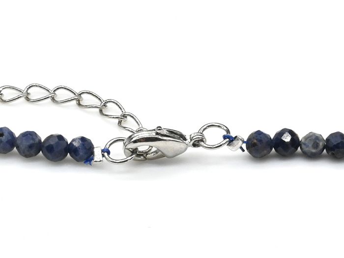 Choker made of sapphire ball 4mm, 40.5cm