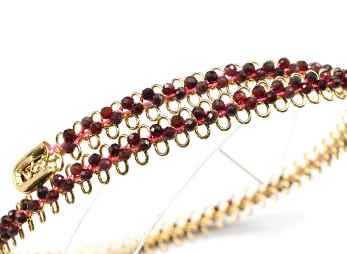 Garnet choker ball 3mm, 43cm