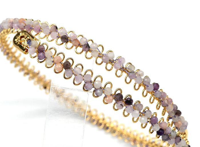 Kunzite choker ball 3mm, 43cm