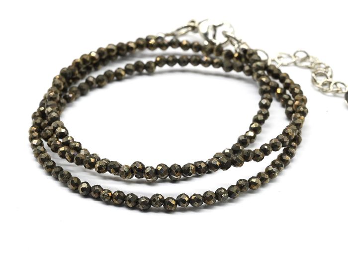 Pyrite choker ball 2mm, 40cm