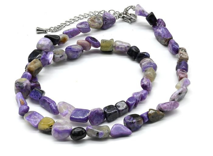 Choker made of charoite galtovka, 39.5cm