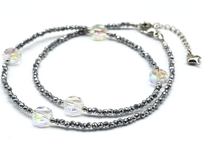 Zircon choker ball 2mm color pyrite, 39cm