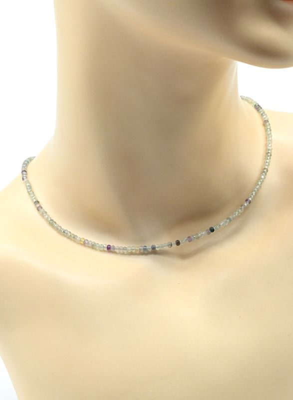 Rondel fluorite choker 3*2mm, 40cm