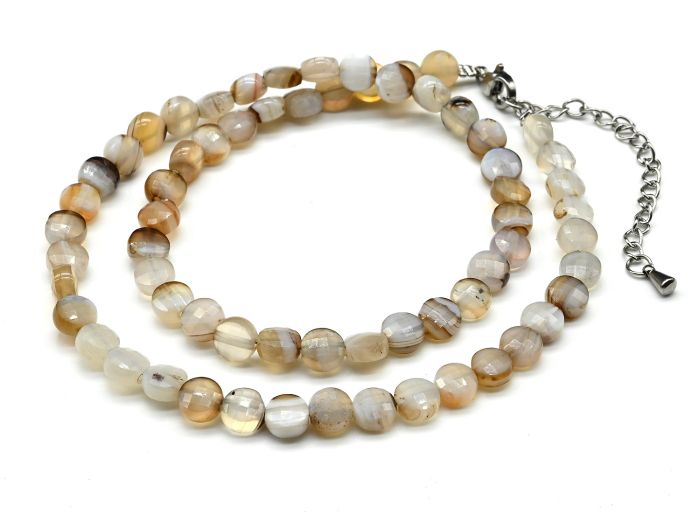 Brazilian agate choker circle 6mm, 39.5cm