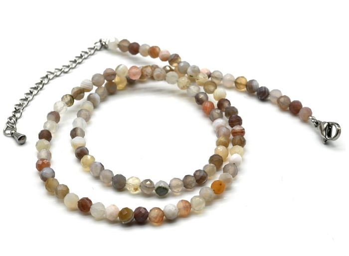 Brazilian agate choker ball 4mm, 39cm