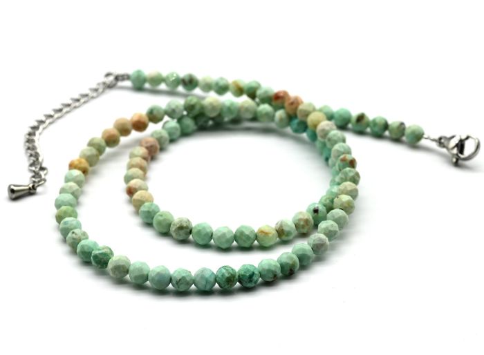 Choker made of amazonite ball 4mm, 37cm