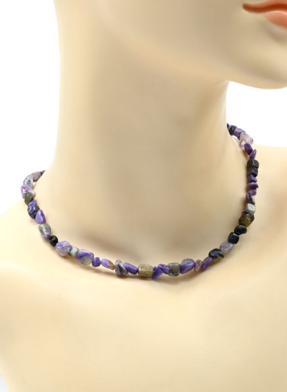 Choker made of charoite galtovka, 39.5cm