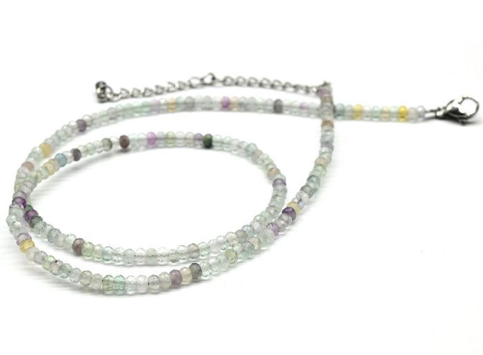 Rondel fluorite choker 3*2mm, 40cm