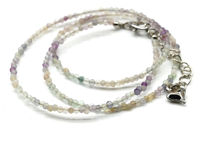 A choker made of fluorite ball 2mm, 39cm