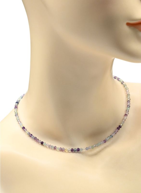 A choker made of fluorite ball 3mm, 39cm