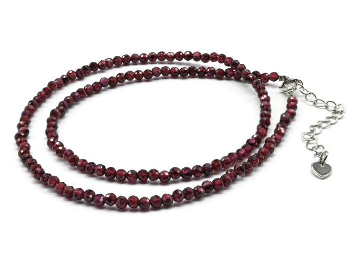 Choker made of pomegranate ball 2mm, 38cm