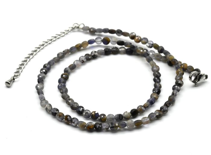 Choker made of Iolite circle 4mm, 40cm