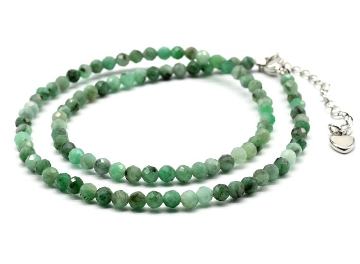 Emerald choker ball 4mm, 38cm