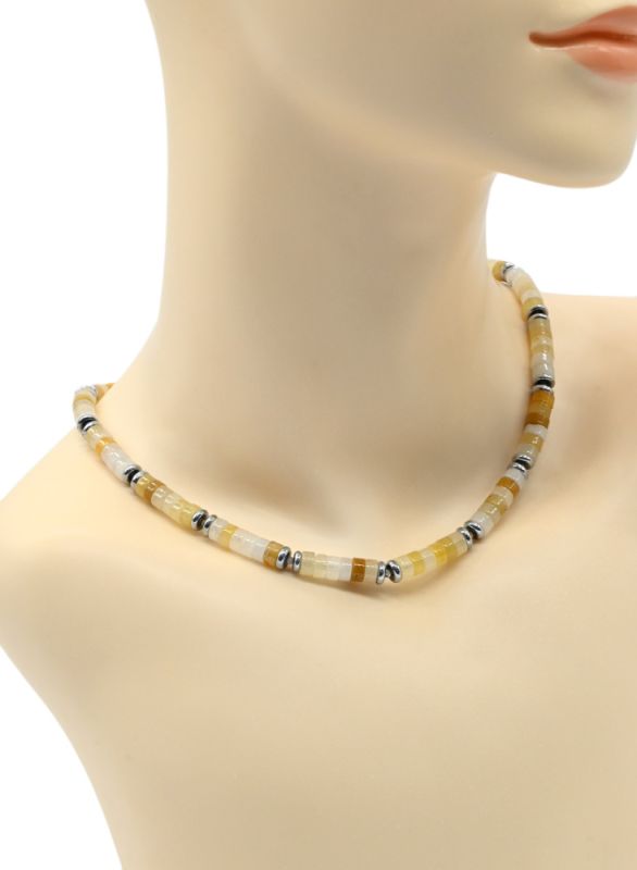 Calcite choker discs 6mm, 43cm