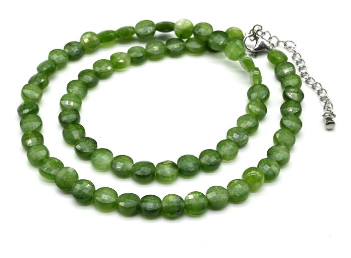 Calcite choker circle 6mm, green, 39cm