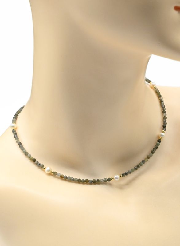 Labrador choker ball 3mm, pearl insert ball 5mm, 39cm