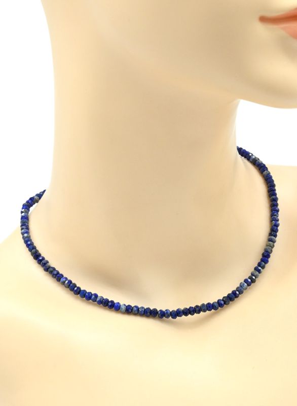 Afghan Lapis lazuli rondel choker 4*3mm, 40cm