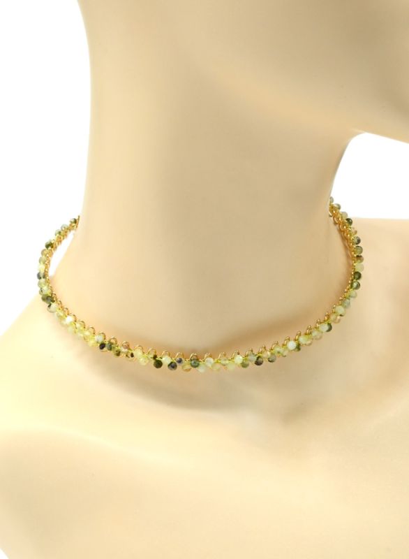 Choker made of opal ball 3mm, 43cm