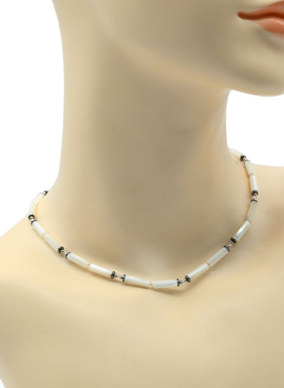 Pearl choker cylinder 4*13mm, 39cm