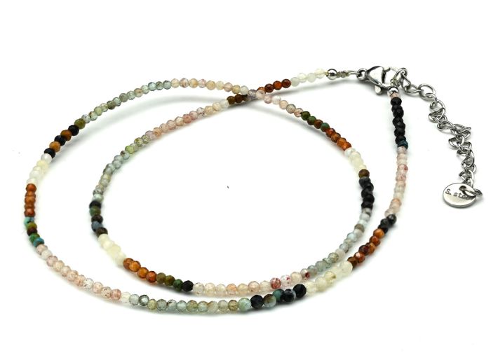 Choker made of gems ball 2mm, 39cm