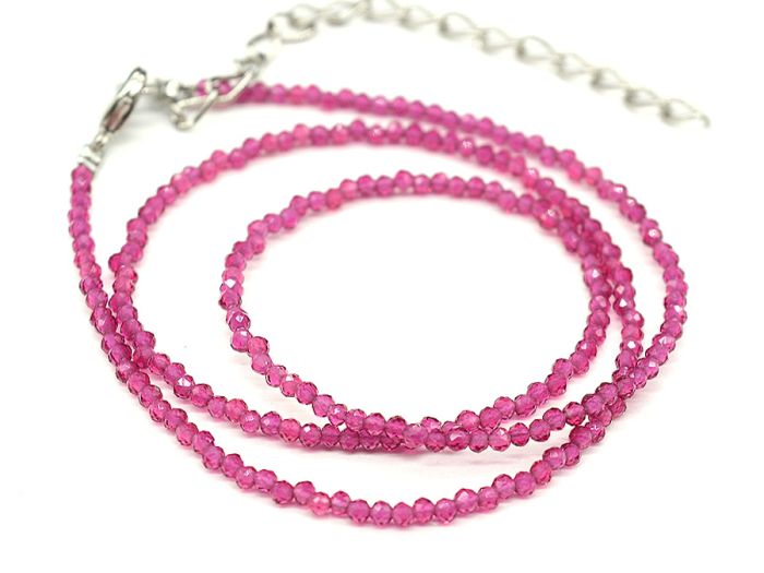 Choker made of spinel ball 2mm colormaline, 39cm