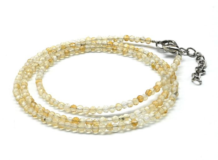 Citrine choker ball 2mm, 44cm