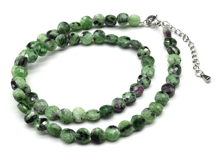 Choker made of zoisite circle 6mm, 39.5cm