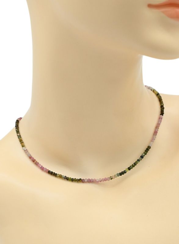 Rondel tourmaline choker 3*2mm, 40cm