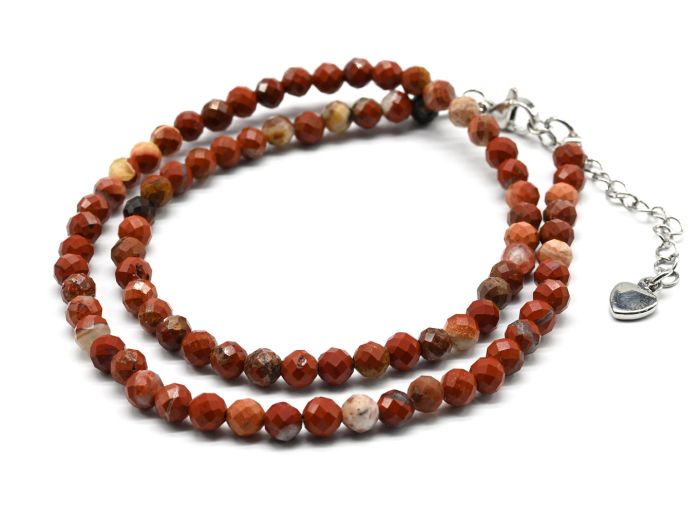 Red jasper choker ball 4.5mm, 38cm