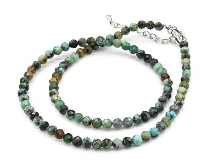 Chrysocolla choker ball 4.5mm, 40.5cm