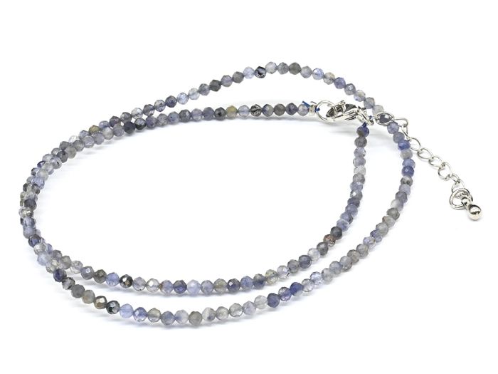 Choker made of Iolite ball 2mm, 40cm