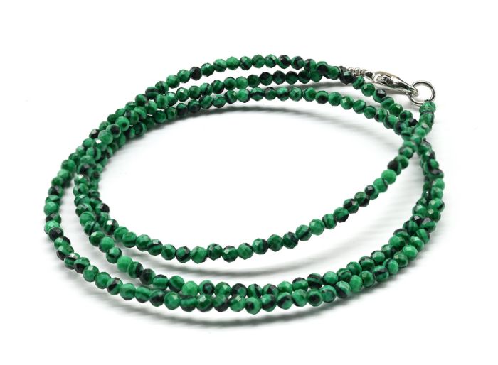 Choker made of artificial malachite ball 2mm, 45cm