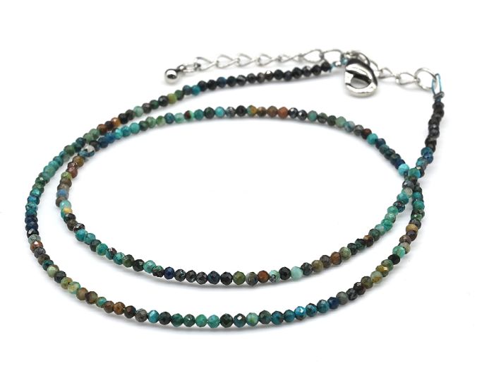 Chrysocolla choker ball 2mm, 41cm