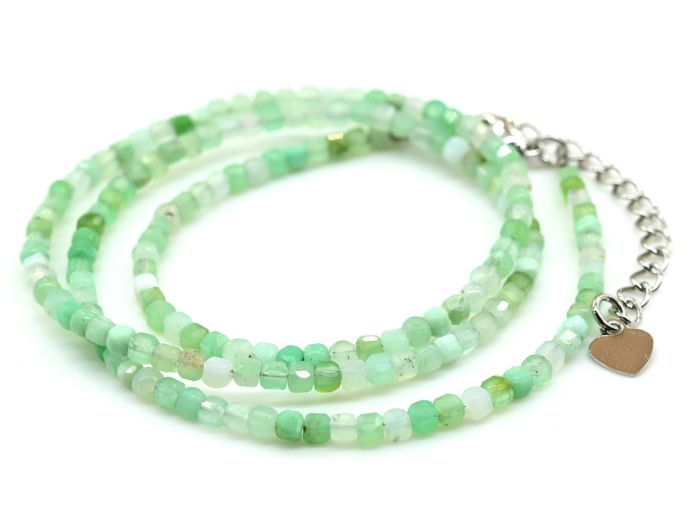 Chrysoprase choker cube 2.5mm, 40cm