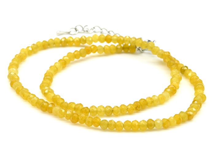 Calcite rondel choker 4*3mm, yellow, 41cm