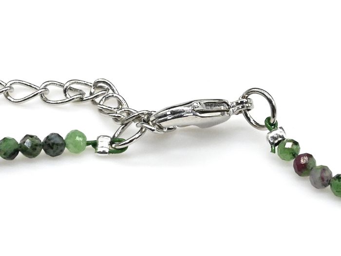 Choker made of zoisite ball 2.5mm, 41cm