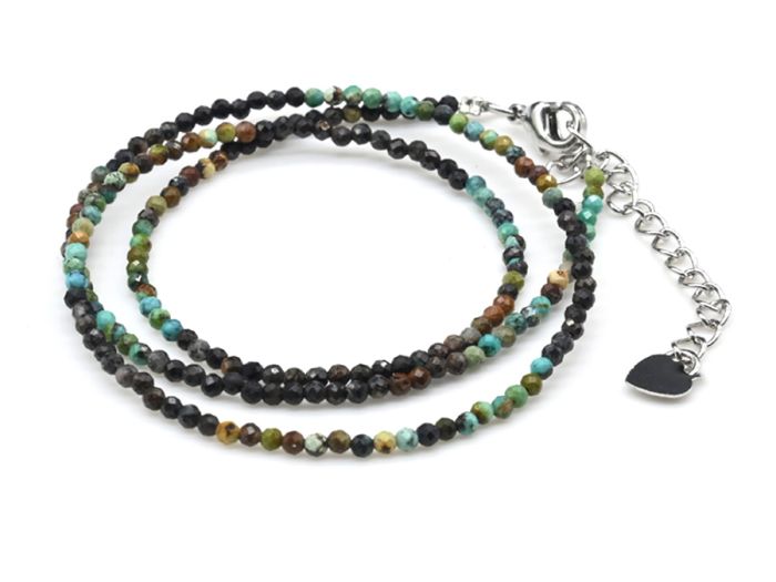 Chrysocolla choker ball 2mm, 40cm