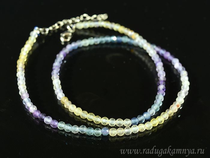 A choker made of fluorite ball 3mm, 40cm