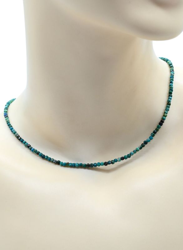 Chrysocolla choker cube 2.5mm, 40cm