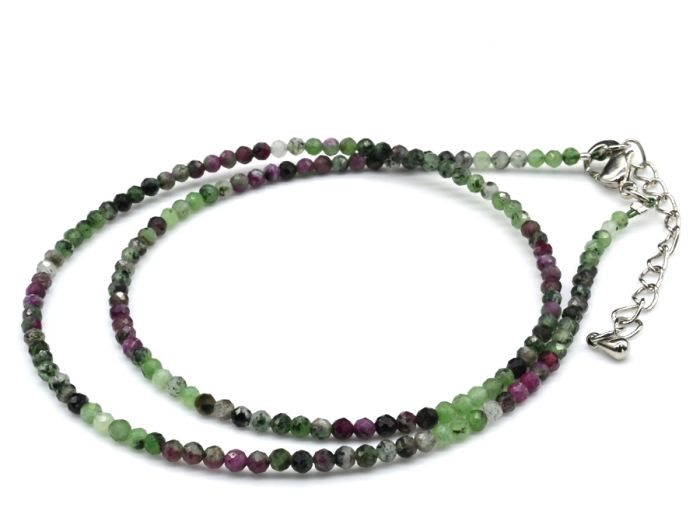 Choker made of zoisite ball 2.5mm, 41cm