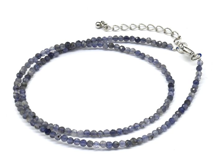 Choker made of Iolite ball 2.5mm, 40cm