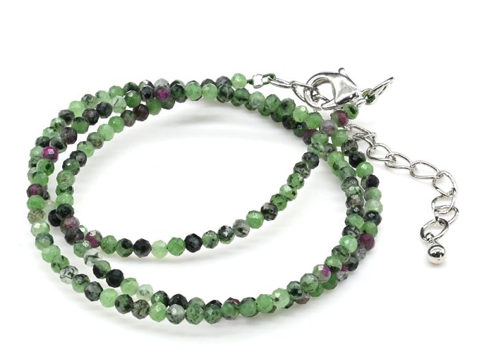 Choker made of zoisite ball 2.5mm, 41cm